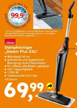Globus Baumarkt vileda Dampfreiniger „Steam Plus XXL❝ Angebot