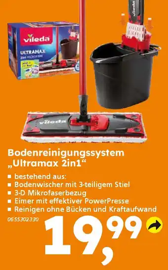 Globus Baumarkt vileda Bodenreinigungssystem ,,Ultramax 2in1" Angebot