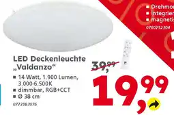 Globus Baumarkt LED Deckenleuchte ,,Valdanzo" Angebot
