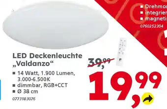 Globus Baumarkt LED Deckenleuchte ,,Valdanzo" Angebot
