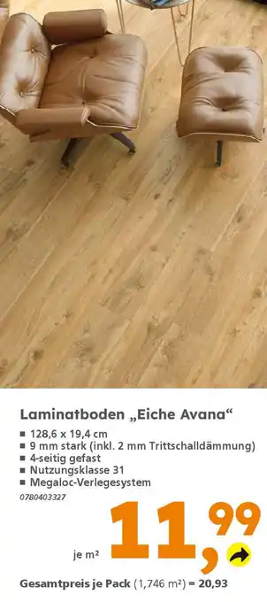 Globus Baumarkt Laminatboden „Eiche Avana❝ Angebot