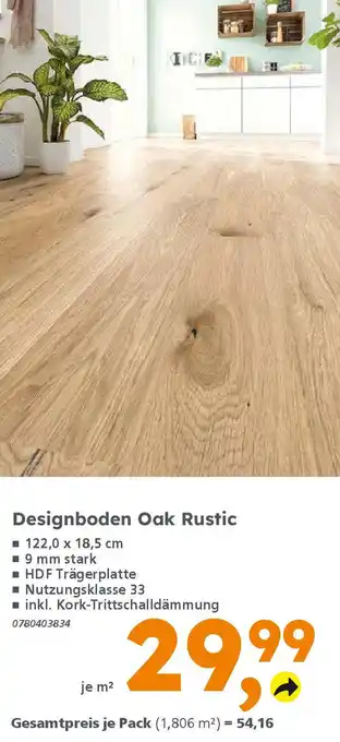 Globus Baumarkt Designboden Oak Rustic Angebot