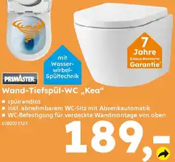 Globus Baumarkt PRIMASTER Wand-Tiefspül-WC „Kea" Angebot