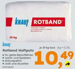 Globus Baumarkt KNAUF Rotband Haftputz Angebot