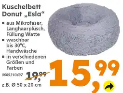 Globus Baumarkt Kuschelbett Donut „Esla❝ Angebot