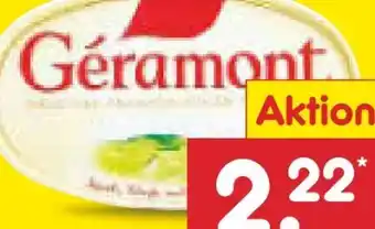 Netto Marken-Discount Géramont Weichkäse Angebot