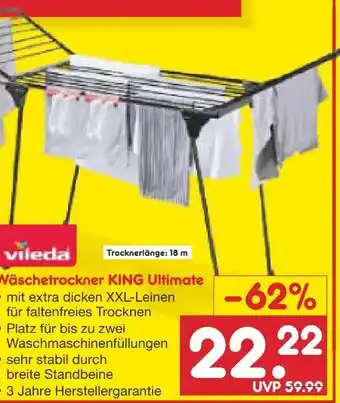 Netto Marken-Discount Vileda Wäscheständer King Ultimate Angebot