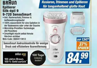 Expert Braun Epilierer Silk-épil 9 9-720 Sensosmart Angebot