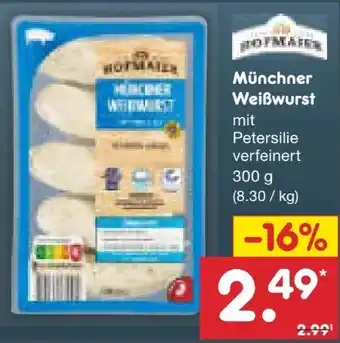 Netto Marken-Discount Hofmaier Münchner Weißwurst Angebot