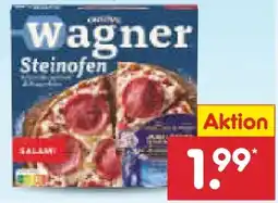 Netto Marken-Discount Original Wagner Steinofen-Pizza Salami Angebot