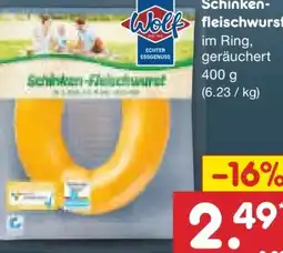 Netto Marken-Discount Wolf Schinkenfleischwurst Angebot
