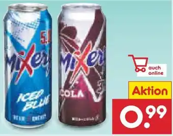 Netto Marken-Discount Karlsberg MiXery Iced Blue Bier X Energy Angebot