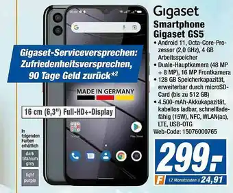 Expert Gigaset Smartphone Gs5 Angebot