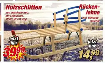 Posten Börse Holzschlitten Oder Rückenlehne Angebot