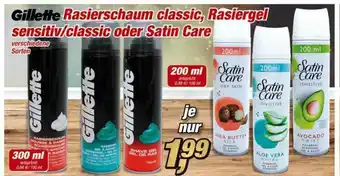 Posten Börse Gillette Rasierschaum Classic, Rasiergel Sensitiv Oder Classic Oder Satin Care Angebot