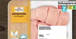 REWE Center Rewe Regional Hähnchen-Ministeaks Angebot