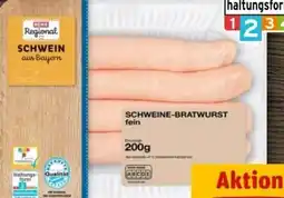 REWE Center Rewe Regional Schweine-Bratwurst Angebot