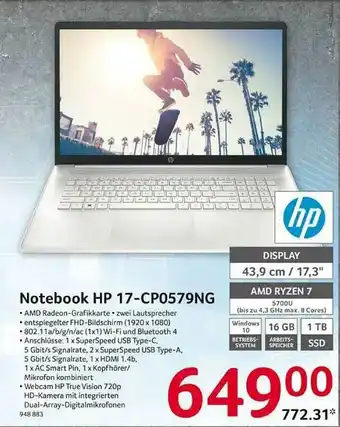 Selgros Hp Notebook Hp 17-cp0579ng Angebot