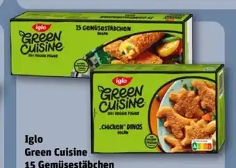 REWE Center Iglo Green Cuisine Vegane Gemüsestäbchen Angebot