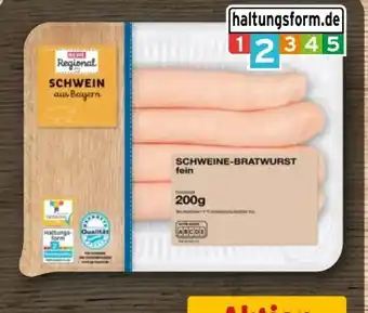 REWE Rewe Regional Schweine-Bratwurst Angebot