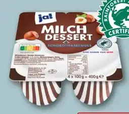 REWE ja! Milch Dessert Angebot