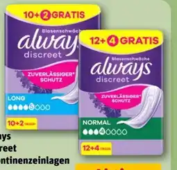 REWE Always Discreet Inkontinenzeinlagen Angebot