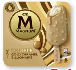 Scheck-in-Center Langnese Magnum Eis Double Gold Caramel Billionaire Angebot