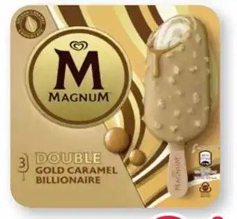 Scheck-in-Center Langnese Magnum Eis Double Gold Caramel Billionaire Angebot