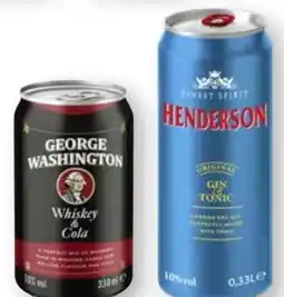 Scheck-in-Center George Washington Whiskey & Cola Angebot