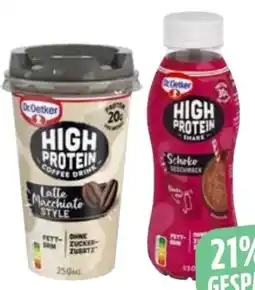 Edeka Dr. Oetker High Protein Coffee Drink Latte Macchiato Angebot