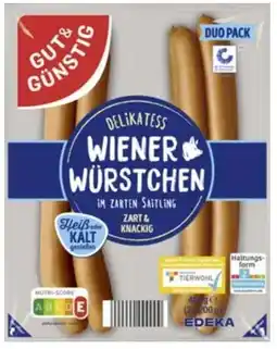 Edeka Gut & Günstig Delikatess Wiener Würstchen Angebot
