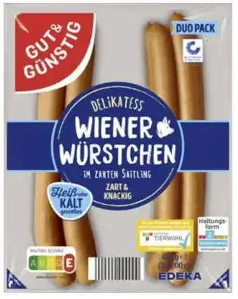 Edeka Gut & Günstig Delikatess Wiener Würstchen Angebot