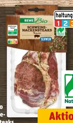 REWE Rewe Bio Schweine-Nackensteaks mariniert Angebot