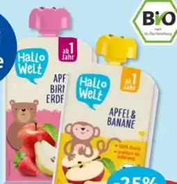 Budni Hallo Welt Bio Quetschbeutel Angebot