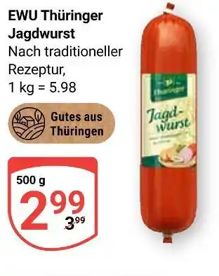 Globus Ewu thüringer jagdwurst Angebot