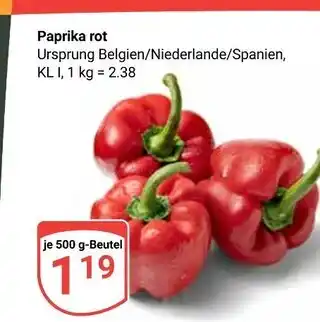 Globus Paprika rot Angebot