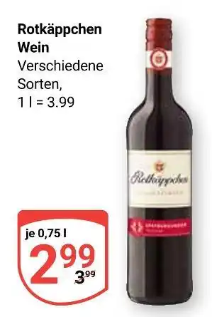Globus Rotkäppchen wein Angebot