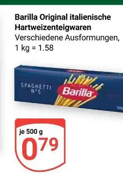Globus Barilla original italienische hartweizenteigwaren Angebot