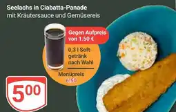Globus Seelachs in ciabatta-panade mit kräutersauce und gemüsereis Angebot