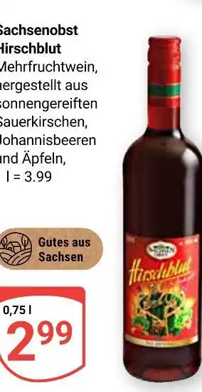 Globus Sachsenobst hirschblut Angebot