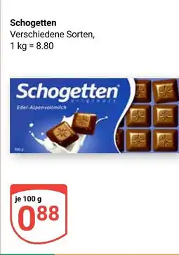 Globus Schogetten edel-alpenvollmilch Angebot