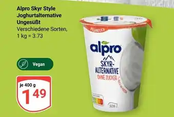 Globus Alpro skyr style joghurtalternative ungesüßt Angebot