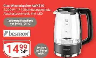 Globus Bestron glas-wasserkocher awk51g Angebot