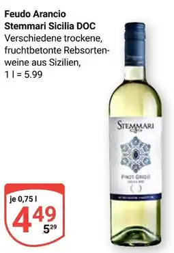 Globus Feudo arancio stemmari sicilia doc Angebot