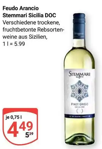 Globus Feudo arancio stemmari sicilia doc Angebot