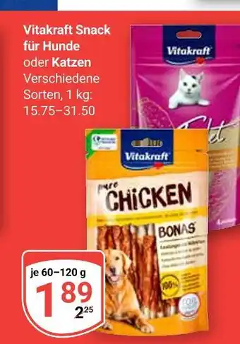 Globus Vitakraft snack für hunde oder katzen Angebot