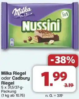 Famila Nord West Milka Riegel oder Cadbury Riegel Angebot