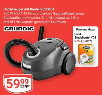 Globus Grundig bodensauger mit beutel vcc3851 Angebot