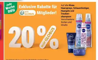 Globus Nivea haarsprays Angebot