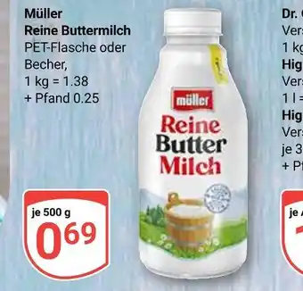 Globus Müller reine buttermilch Angebot